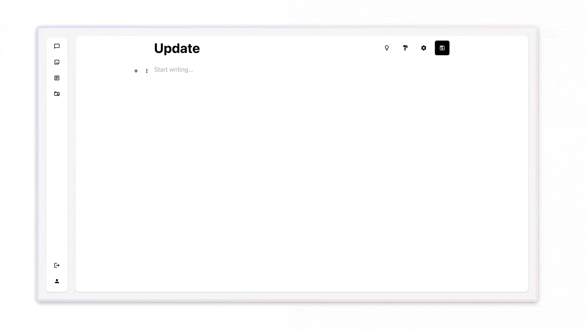 Typing a rough, informal first draft of a client email into the Coditive Space editor