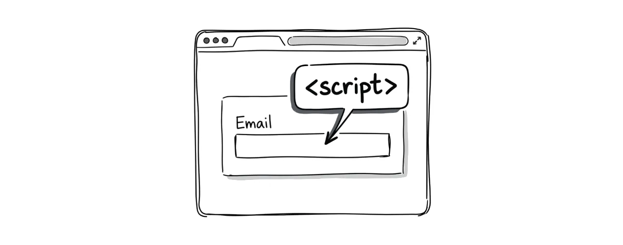 hand drawn image of form with script in field
