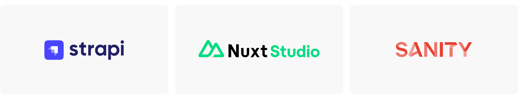 Strapi, Nuxt Studio and Sanity